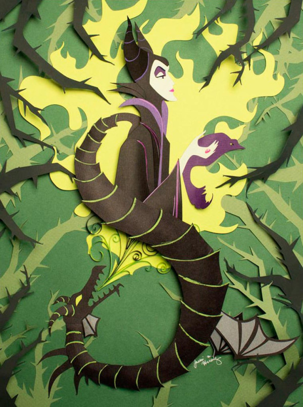Jackie Huang Disney papercraft papercut art