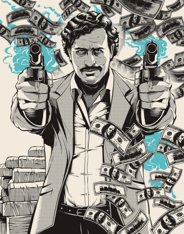 Ilustraciones de la serie Narcos por Cristiano Siqueira