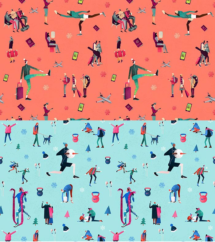 Pattern ilustrado para Nike