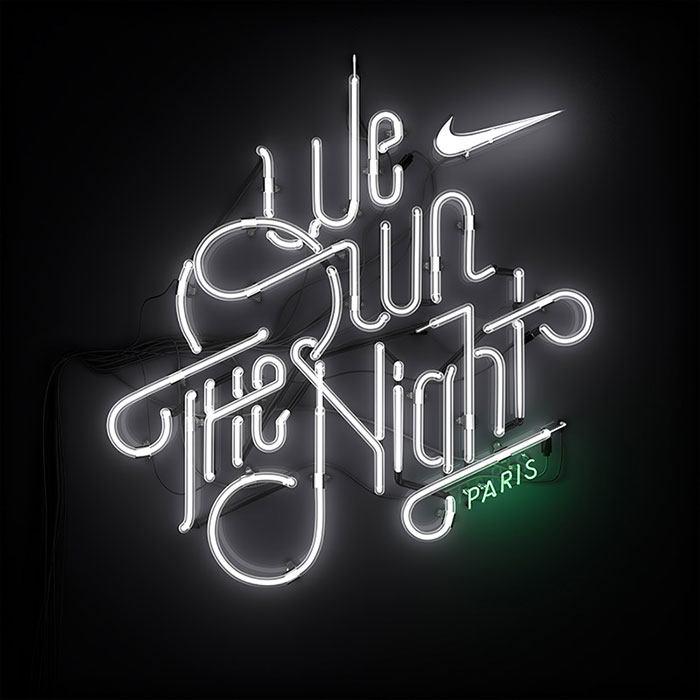 Lettering par carrera Nike Woman en PArís 