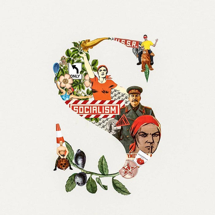 36 days of type gabriel russo collage Socialism