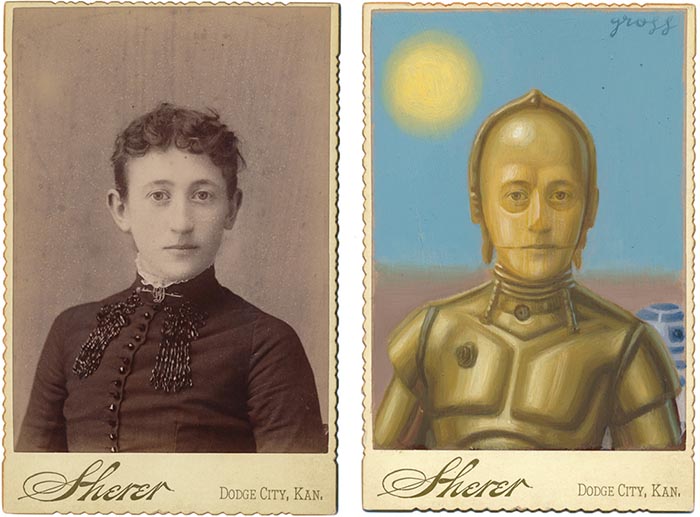 Alex Gross obras foto antigua C3PO