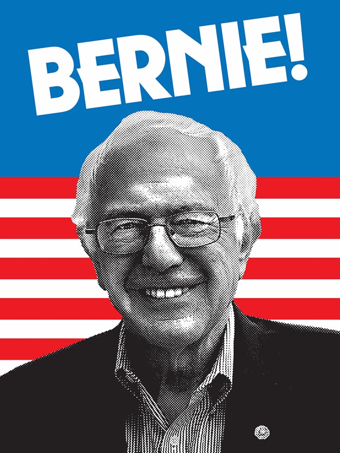 Aaron Draplin Design poster Bernie